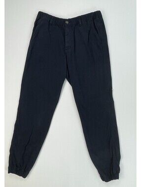 Bearbottom Clothing Men Pants Size L Navy Blue Cotton Stretch Elastic Waist